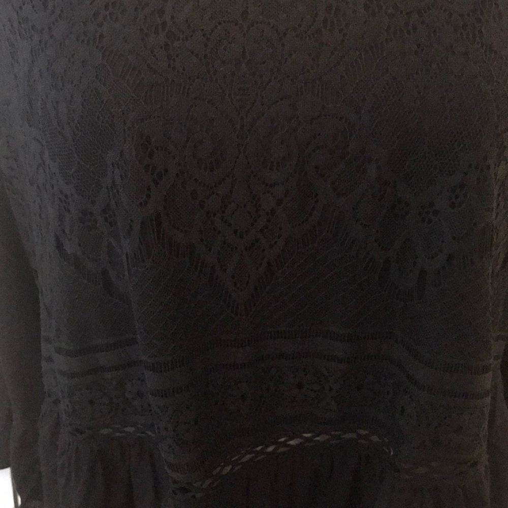 Ruffled High-Low Top With Criss Cross Back - Picture 3 of 7